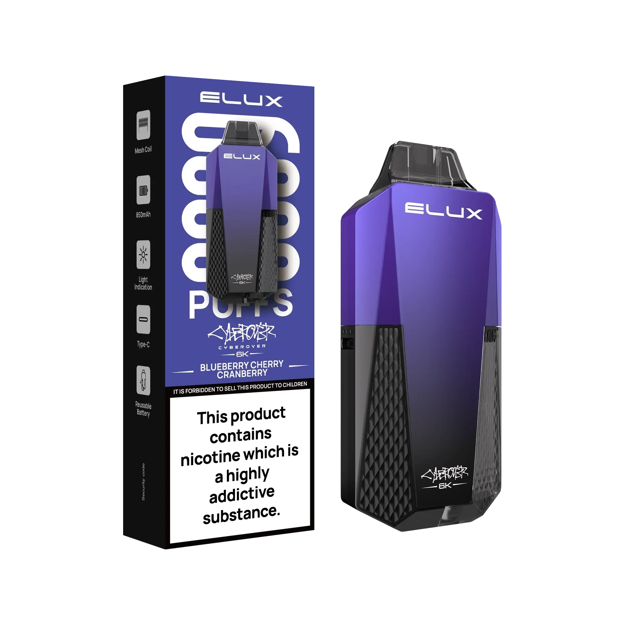 Elux Cyberover 6k Vape Kit - Image 3