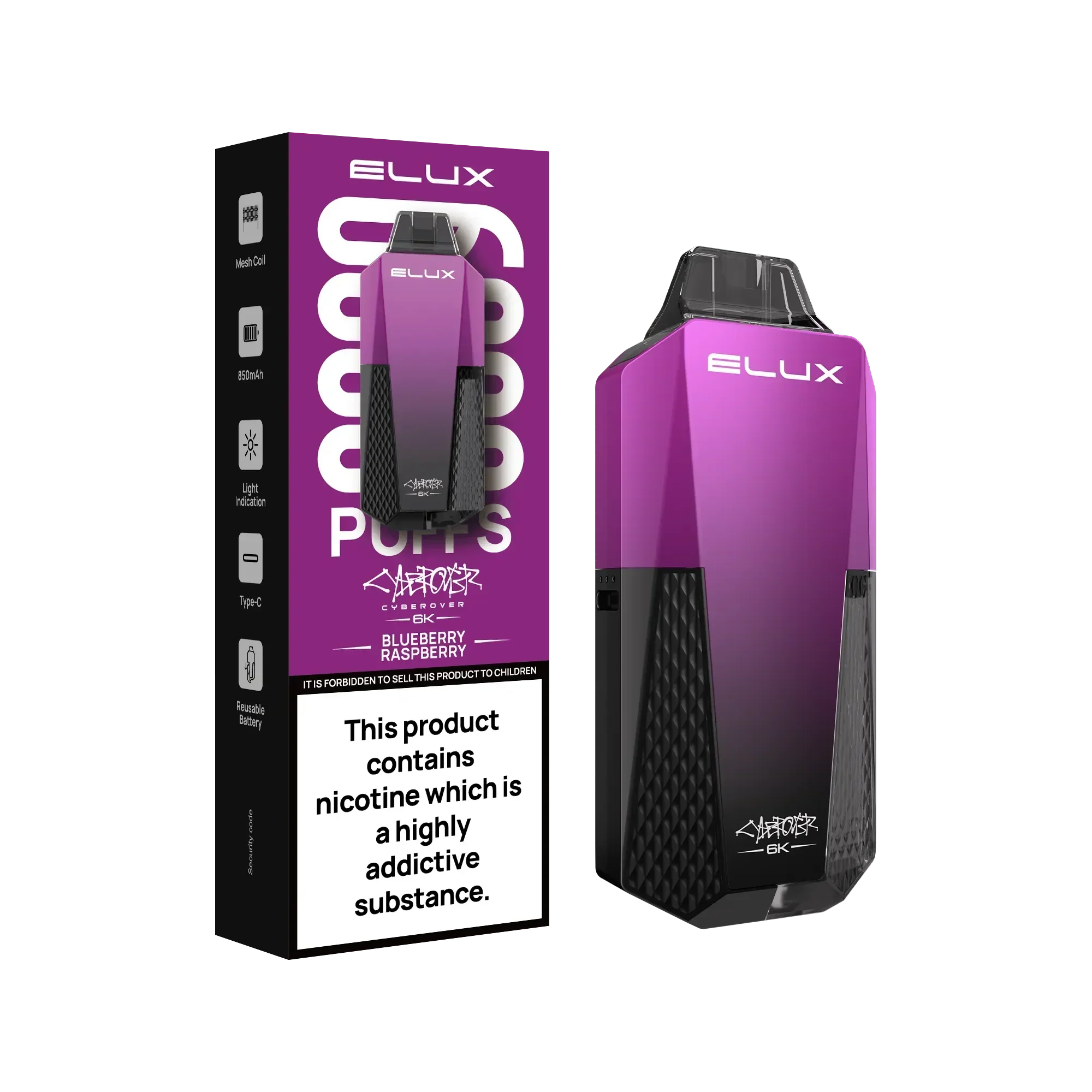 Elux Cyberover 6k Vape Kit - Image 4