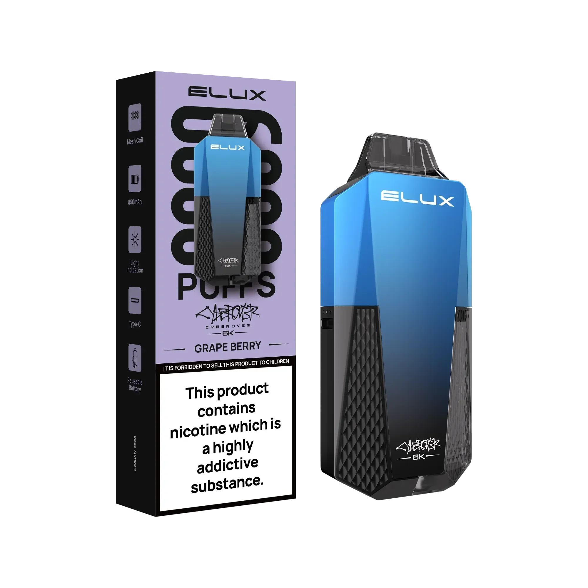 Elux Cyberover 6k Vape Kit - Image 9