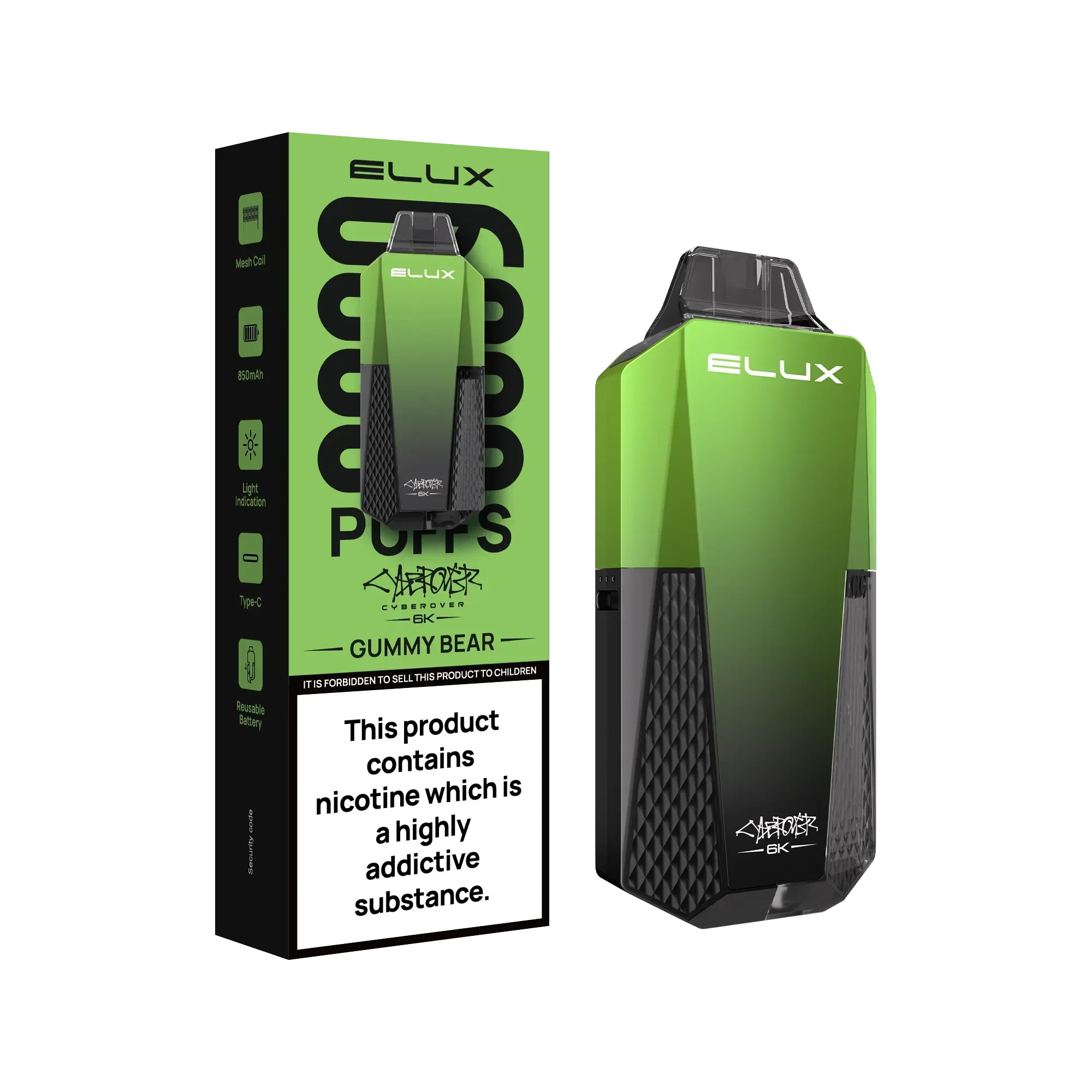 Elux Cyberover 6k Vape Kit - Image 10